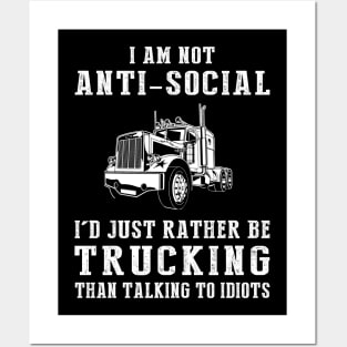 Rolling with Laughter - Embrace the Trucking Humor! Posters and Art